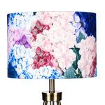 Hydranger Floral Botanical Lampshade in Velve tfor Table or Floor Lamps