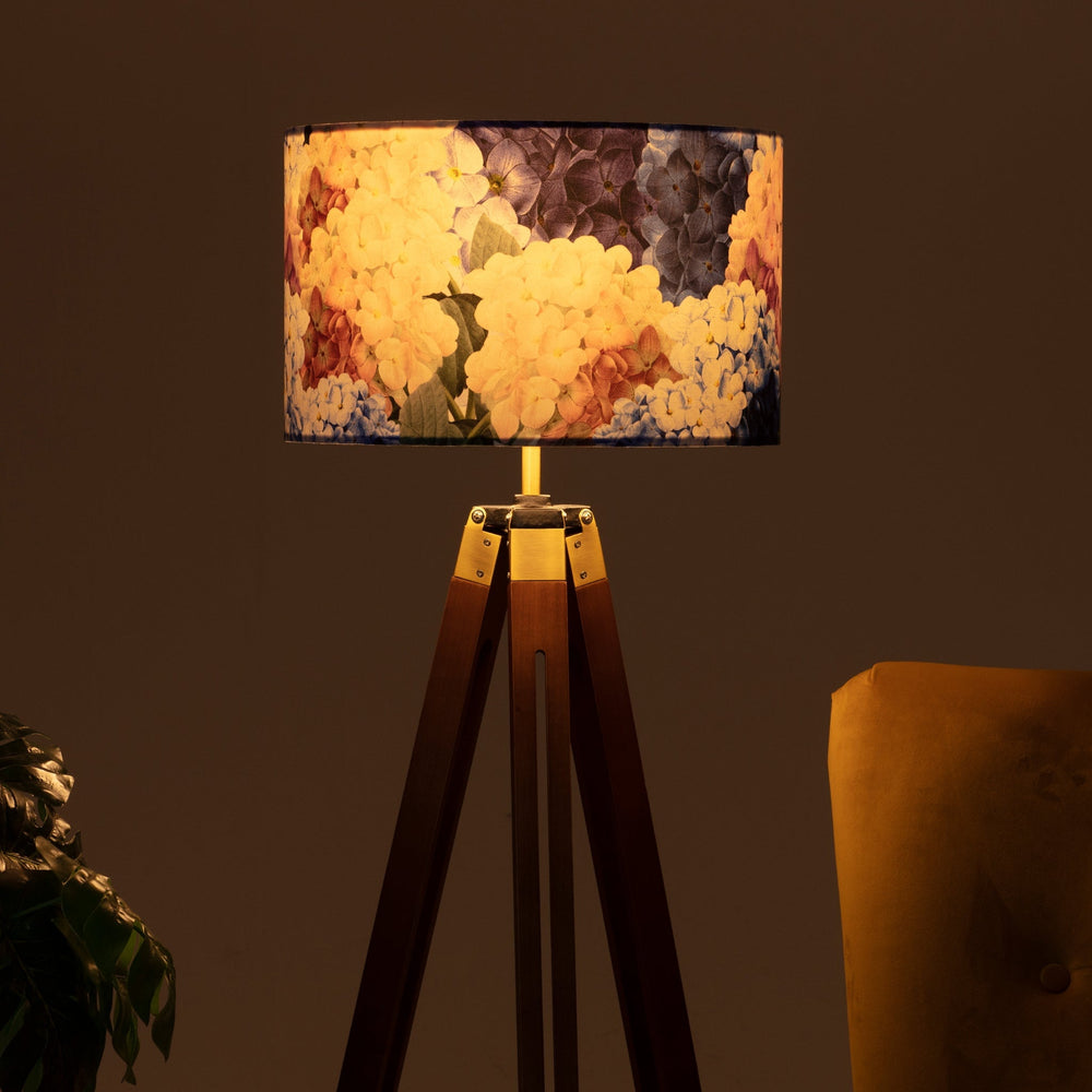 
            
                Load image into Gallery viewer, Hydranger Floral Botanical Lampshade in Velvet for Table or Floor Lamps
            
        