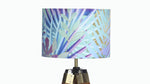Irridescent Tropical Blue Purple Print Velvet Lampshade - Kitsch Republic