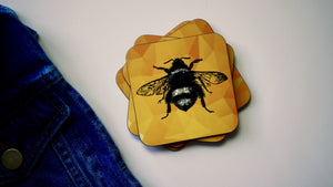 
            
                Load image into Gallery viewer, Yellow Bee Coaster - Kitsch Republic
            
        