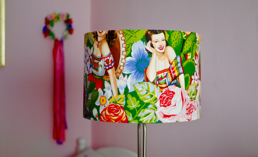 Seniorita - Mexican Pin Up Lampshade - Kitsch Republic