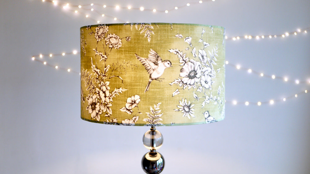 Olive velvet lampshade discount