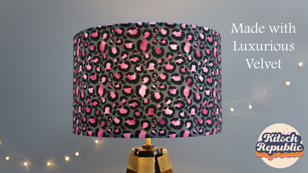 Leopard Print Pink Lampshade - Kitsch Republic