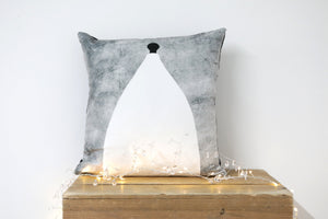 White Nancy Bollington Grey Concrete Velvet Cushion - Kitsch Republic