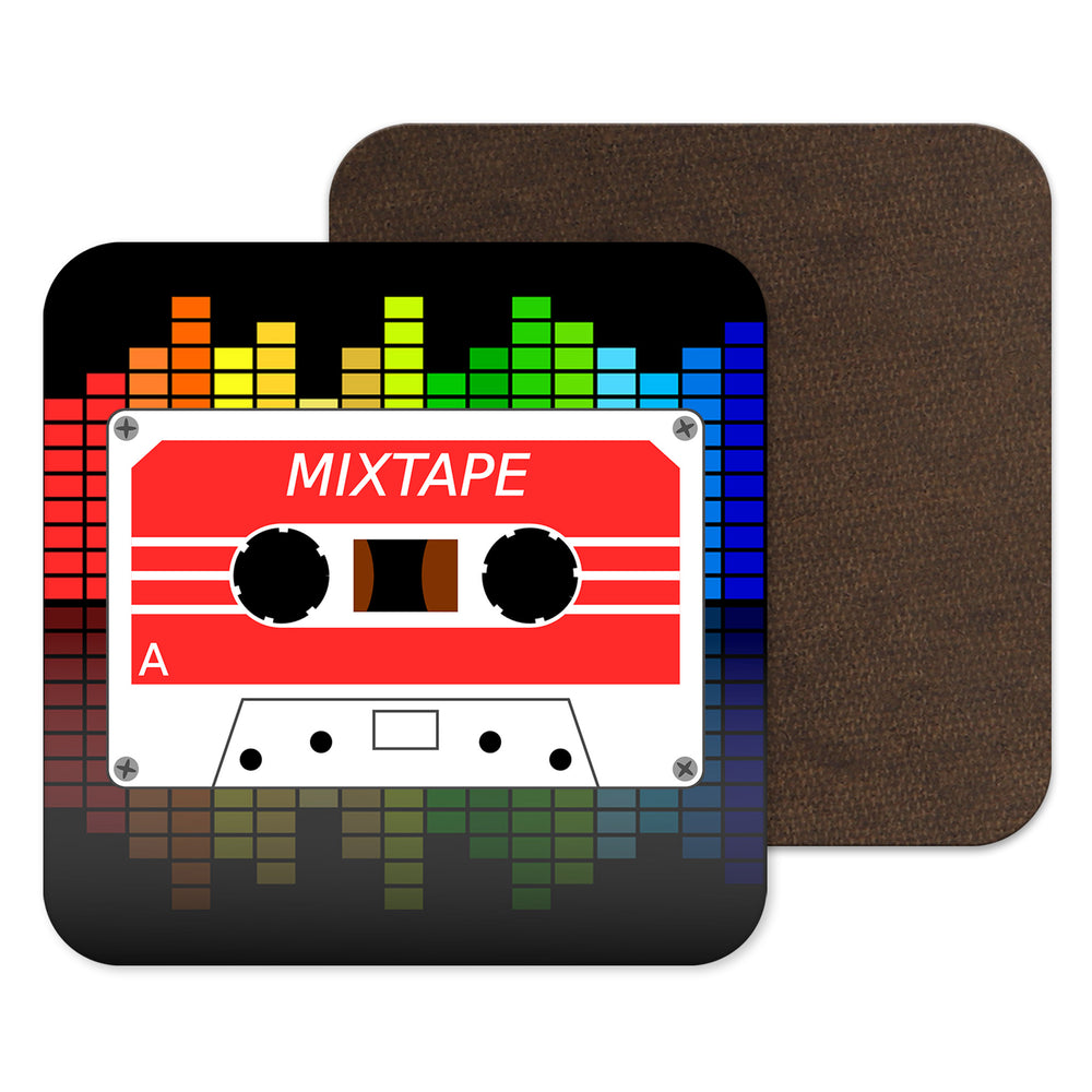 Retro 80s Cassette Coaster, retro gift, music drinks mat, music gifting