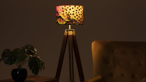 
            
                Load image into Gallery viewer, Neon Animal Print Velvet Lampshade - Kitsch Republic
            
        