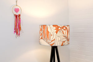 Orange Tropical Leaves Lampshade - Kitsch Republic