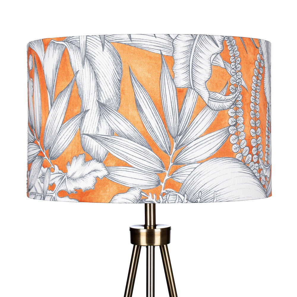 Orange Tropical Lampshade - For Table or Ceiling Lamp, Living Room, Bedroom Lamp