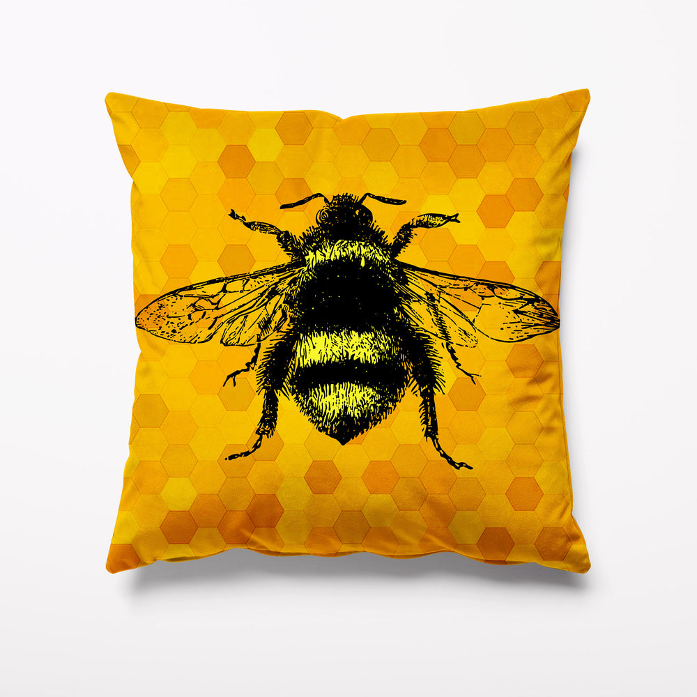 Outdoor Garden Cushion - Bee Yellow - Kitsch Republic