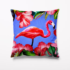 Outdoor Garden Cushion - Tropical Flamingo - Kitsch Republic