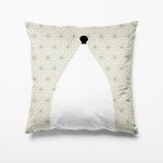 Outdoor Garden Cushion - Bollington White Nancy Cream Geometric - Kitsch Republic