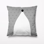 Outdoor Garden Cushion - Bollington White Nancy Grey Geometric - Kitsch Republic