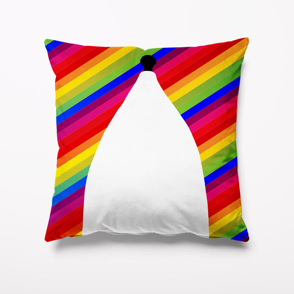 Outdoor Garden Cushion - Bollington White Nancy Rainbow - Kitsch Republic