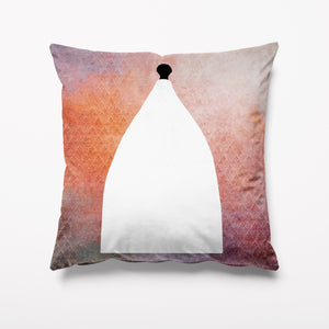 Outdoor Garden Cushion - Bollington White Nancy Red Textured - Kitsch Republic