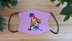 Party Cat Facemask / Face Covering - Kitsch Republic