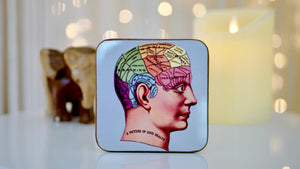 Phrenology Brain Skull Coaster - Kitsch Republic