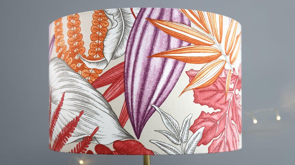 
            
                Load image into Gallery viewer, Pink Orange Tropical Lampshade - Kitsch Republic
            
        