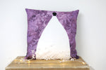 White Nancy Bollington Purple Velvet Cushion - Kitsch Republic