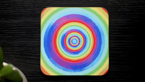 
            
                Load image into Gallery viewer, Rainbow Circle Coaster - Kitsch Republic
            
        
