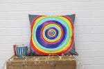 Rainbow Circle  Velvet Cushion - Kitsch Republic