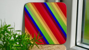 Rainbow Striped Coaster - Kitsch Republic