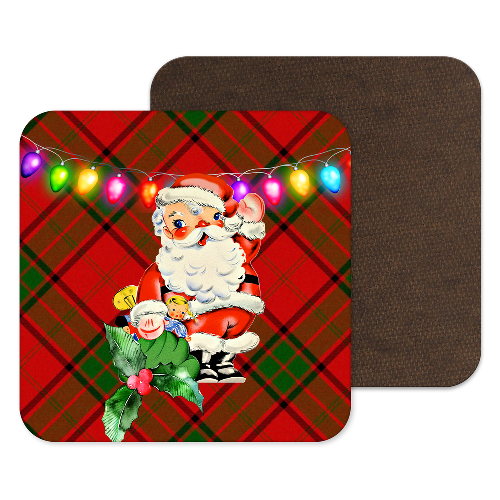 Christmas Xmas Decoration Coaster Drinks Mat Santa Claus