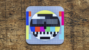 Test Card F - BBC - Retro TV Drinks Mat