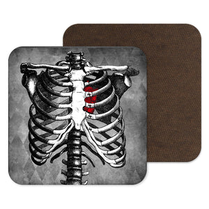 
            
                Load image into Gallery viewer, Ribcage and Heart Coaster
            
        