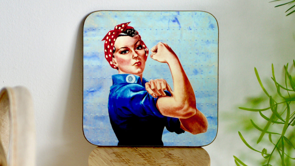 Rosie Riviter Strong Woman Coaster - Kitsch Republic
