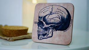 Phrenology Brain Skull Coaster - Steampunk Collection - Kitsch Republic