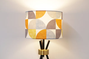 Scandi Circles Lampshade - Orange and Grey - Kitsch Republic