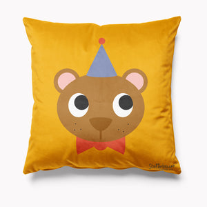 Scatterbrain Velvet Cushion - Bear - Kitsch Republic