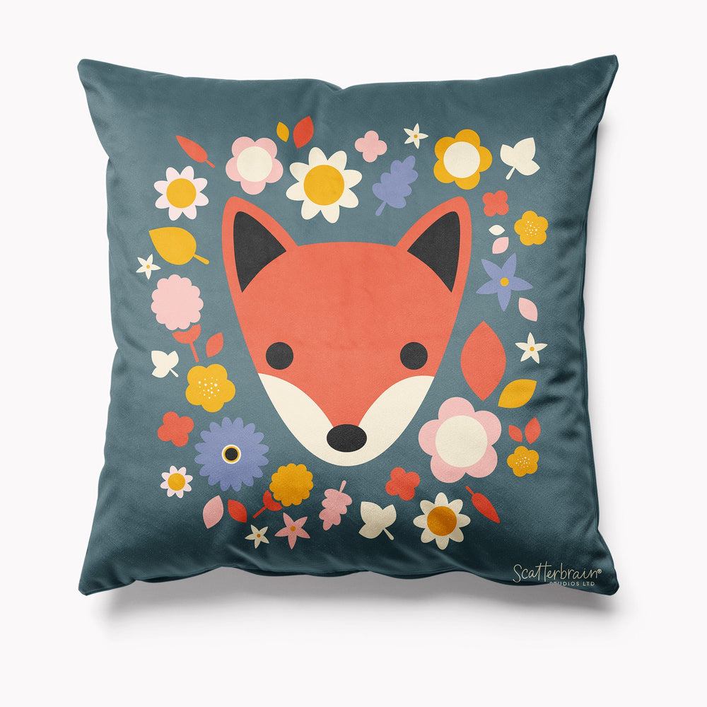 Scatterbrain Velvet Cushion - Fox - Kitsch Republic