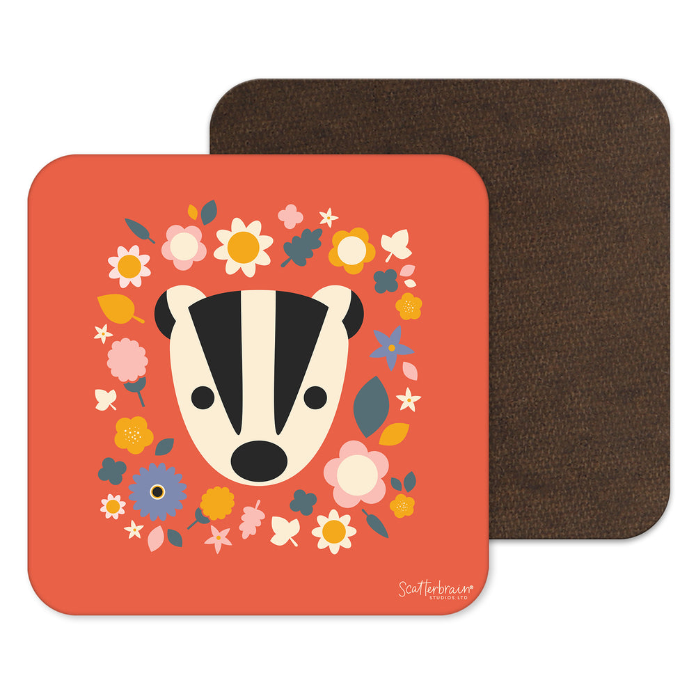 
            
                Load image into Gallery viewer, Scatterbrain Coaster - Badger - Kitsch Republic
            
        
