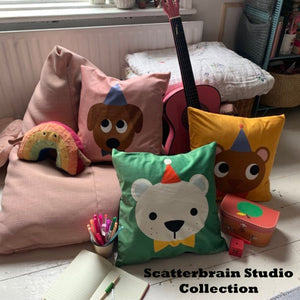 Scatterbrain Velvet Cushion - Polar Bear - Kitsch Republic