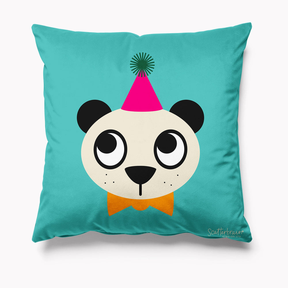 Scatterbrain Velvet Cushion - Panda - Kitsch Republic
