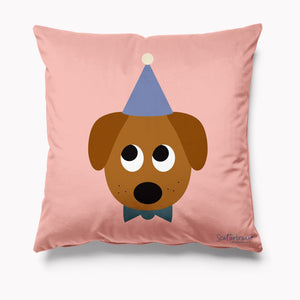 
            
                Load image into Gallery viewer, Scatterbrain Velvet Cushion - Party Pup Dog - Kitsch Republic
            
        