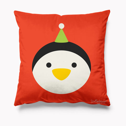 Scatterbrain Velvet Cushion - Penguin - Kitsch Republic