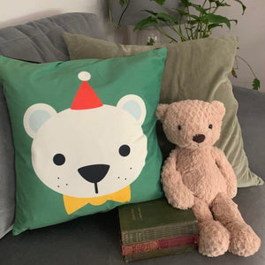 Scatterbrain Velvet Cushion - Polar Bear - Kitsch Republic