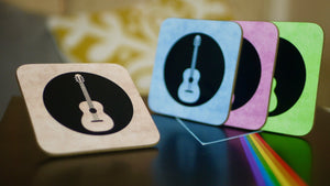 Guitar / Music Coasters  - Set of 4 - Kitsch Republic
