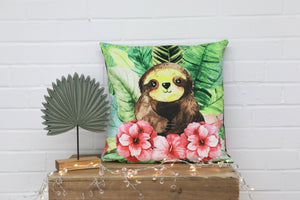 
            
                Load image into Gallery viewer, Cute Sloth Velvet Cushion - Kitsch Republic
            
        