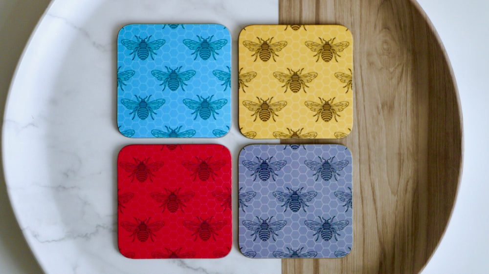 Manchester Bee, Manchester City Blue, Manchester Coaster, Manchester Drinks Mat