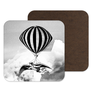 Steampunk Drinks Mat Coaster Victoriana Flying