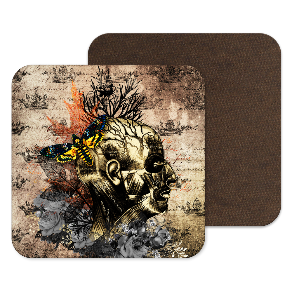 Steampunk Skull Halloween Insects Horror Coaster