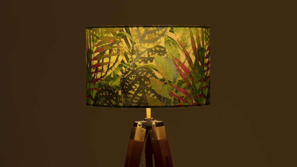 Tropical Leaves Velvet Lampshade - Kitsch Republic