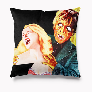 Vintage Horror Film Halloween Creepy Velvet Cushion