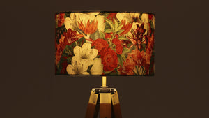 Vintage Botanical Tropical Leaves Velvet Lampshade - Kitsch Republic