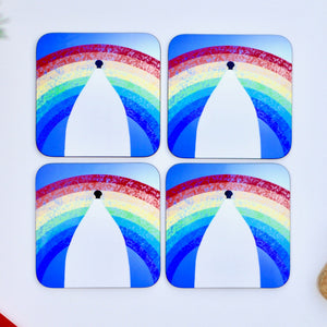 
            
                Load image into Gallery viewer, Bollington Gift, Macclesfield coasters, Cheshire Drinks Mats, White Nancy
            
        