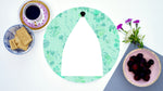 White Nancy Green Floral Worktop Saver - Chopping Board - Placemat - Kitsch Republic