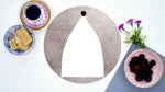 White Nancy Grey Floral Worktop Saver - Chopping Board - Placemat - Kitsch Republic